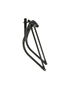 26 Lowrider Bent Square Twisted Spring Fork 1 Inch Black.